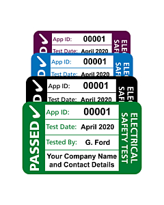 Personalised 4th Edition PAT Test Labels 40x25mm