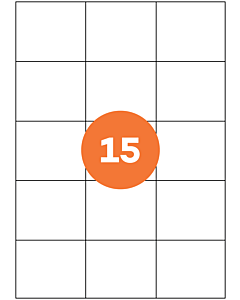 A4 Sheet Labels 15 Labels Per Sheet 70x60mm White Permanent