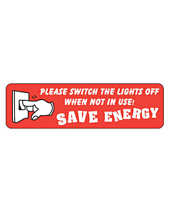 Switch Off The Lights Stickers 70x20mm