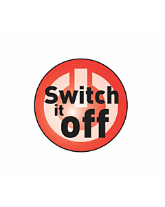 Switch it Off Stickers 20mm