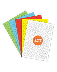 A4 Label Sheets 117 Labels Per Sheet 19mm Diameter
