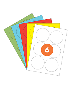 A4 Label Sheets 6 Labels Per Sheet 85mm Diameter