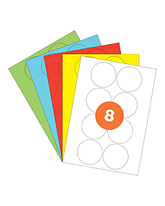 A4 Label Sheets 8 Labels Per Sheet 69mm Diameter