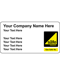 Gas Safe Boiler Service Stickers 63x33mm