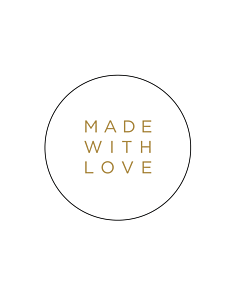 Made With Love Gold Stickers 40mm