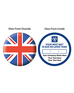 Personalised MOT Expiry Window Stickers 50mm