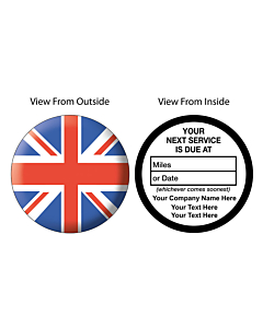 Personalised Next Service Due Window Stickers 50mm