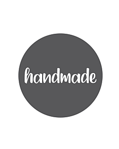Grey Handmade Stickers 30mm
