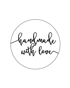 Handmade with Love Labels 30mm