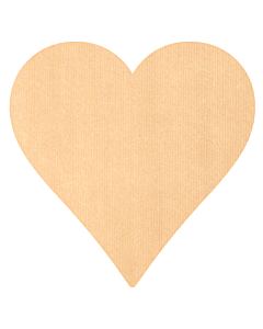 Kraft Paper Heart Stickers 43x43mm