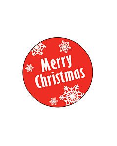 Merry Christmas Stickers 30mm