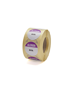 Allergen Milk Labels 25mm Permanent