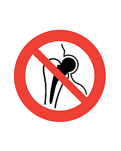 No Access for Peope with Metallic Implants Labels