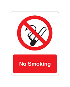 No Smoking Stickers 75x100mm