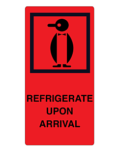 Refrigerate Upon Arrival Labels 75x150mm