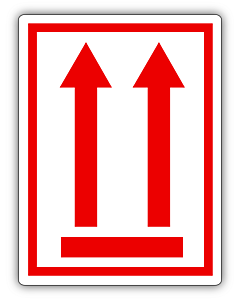 Red This Way Up Labels