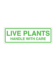 Live Plants Handle with Care Labels 150x50mm