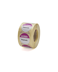 Allergen Peanuts Labels 25mm Permanent