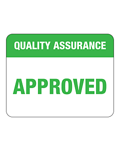 Quality Assurance Approved Labels 43x33mm