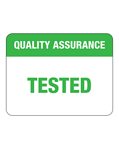 Quality Assurance Tested Labels 43x33mm