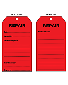 2 Sided Repair Tag (134x67mm)