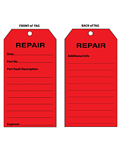 2 Sided Repair Tag (134x67mm)