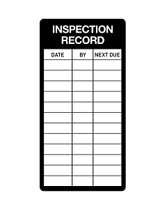 Inspection Record Labels 50x100mm