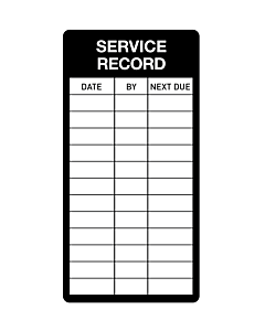 Service Record Labels 50x100mm
