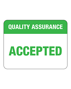 Quality Assurance Accepted Labels 43x33mm