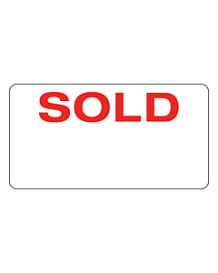 Sold Stickers 63x33mm