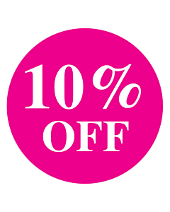 Magenta 10% Off Stickers