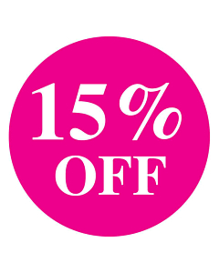 Magenta 15% Off Stickers