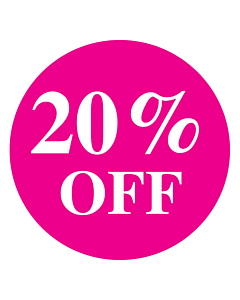 Magenta 20% Off Stickers