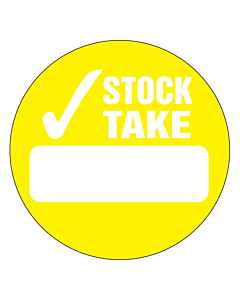 Yellow Stock Take Labels 50mm