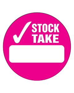 Magenta Stock Take Labels 50mm