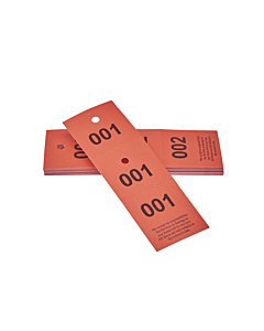 3-Part Cloakroom Tickets