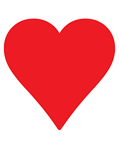 Red Heart Stickers 43x43mm