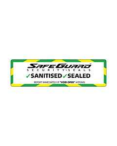 SafeGuard Sanitised / Sealed No Residue Seal Labels 125x35mm