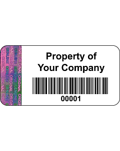 Personalised Tamper Evident Asset Labels 40x20mm