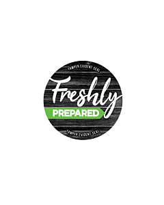 Freshly Prepared Takeaway Packaging Seal Labels 40mm