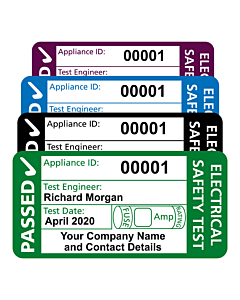 Personalised 4th Edition PAT Test Labels 50x25mm