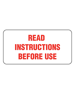 Read Instructions Before Use Labels 50x25mm