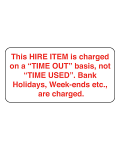 Hire Item Labels (50x25mm)