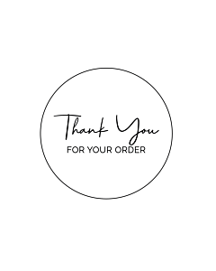 Thank You For Your Order Stickers 40mm