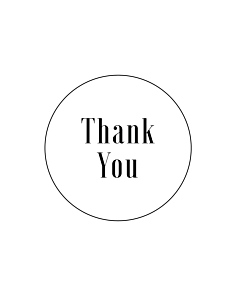 Thank You Labels 40mm