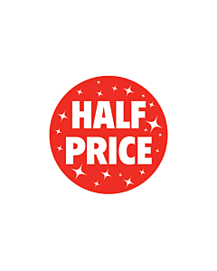 Christmas Half Price Stickers