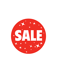Christmas Sale Stickers Stars 30mm
